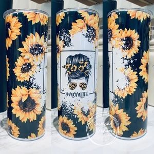 Mom Life Sunflower Tumbler